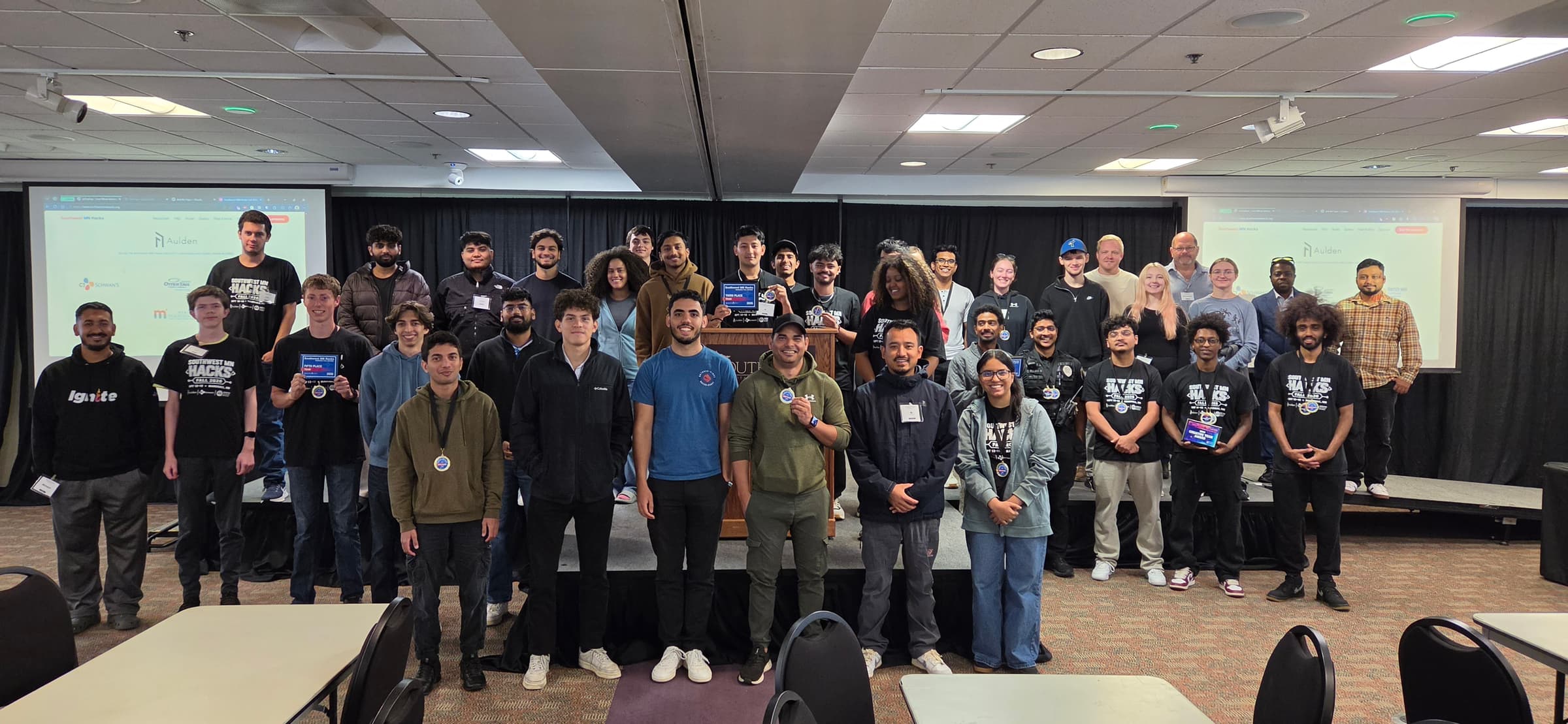 Participants of Southwest MN Hacks: Fall 2026 gathered at SMSU